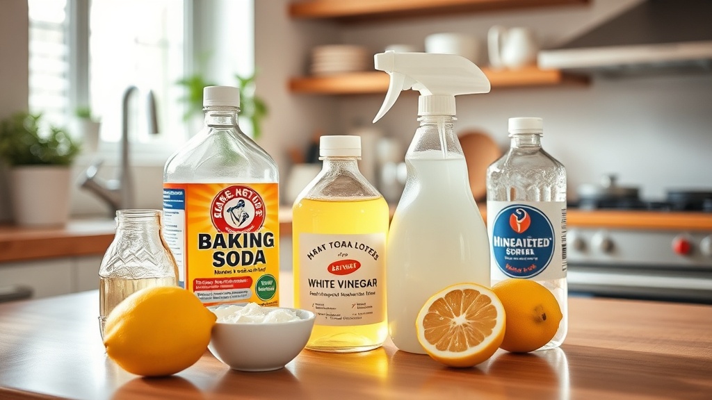 Produtos caseiros para limpeza da casa